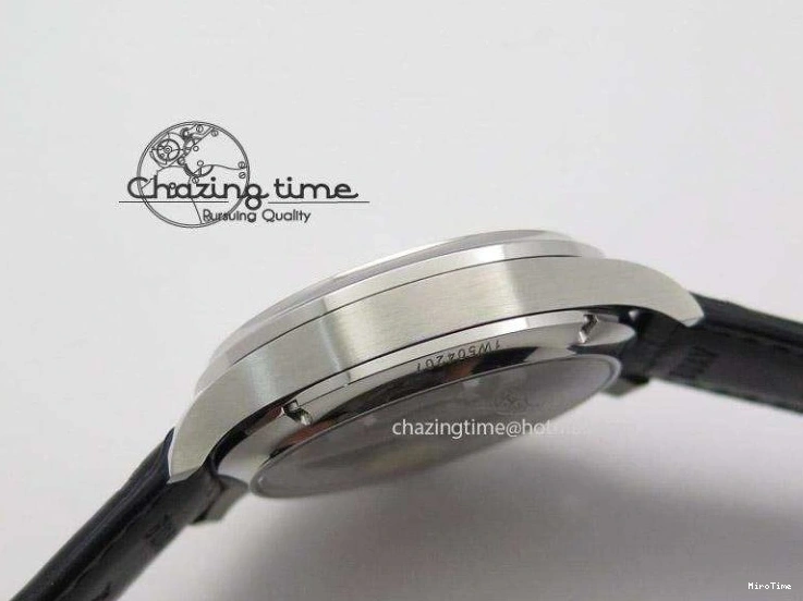 MIROTIME 0329 Portuguese Tourbillon Mystere SS TF Best Edition Black Dial on Black Croc Leather Strap Flexible 7383